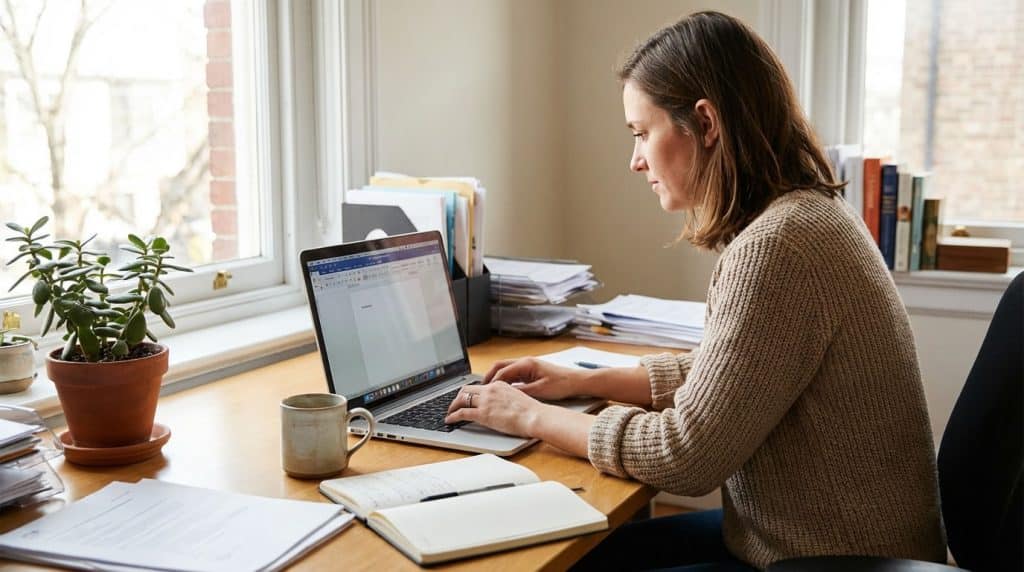 assessor writing